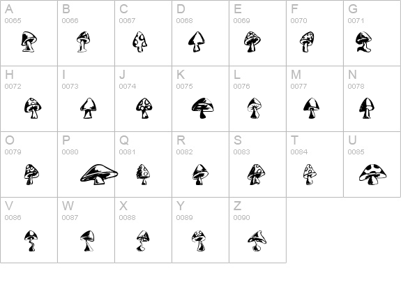 Shrooms details - Free Fonts at FontZone.net