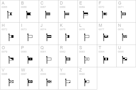 SignalFlags details - Free Fonts at FontZone.net