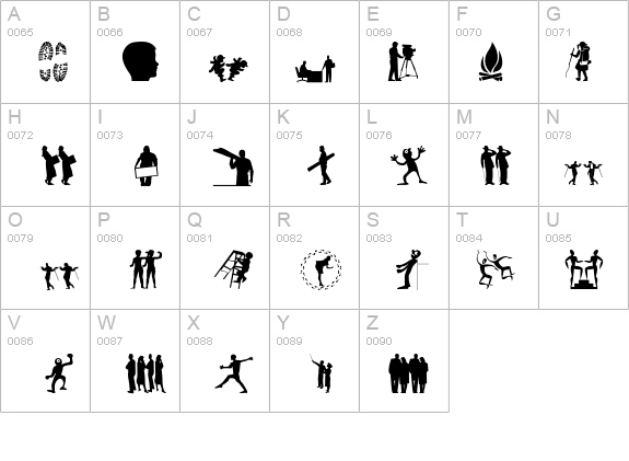 Silhouettes03 details - Free Fonts at FontZone.net