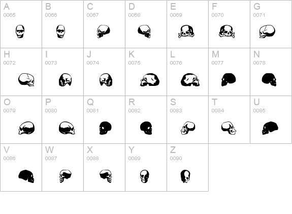 SkullBearerAOE details - Free Fonts at FontZone.net
