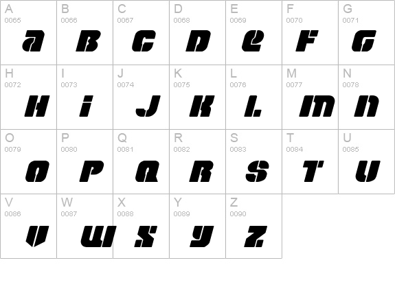 Space Cruiser Italic details - Free Fonts at FontZone.net