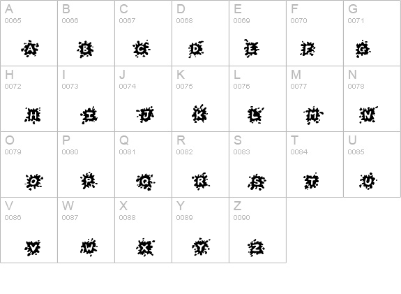 Splats details - Free Fonts at FontZone.net