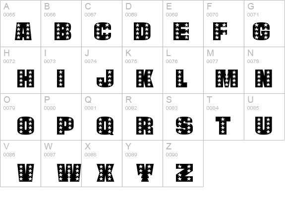 StarsAndStripes-Plain Regular details - Free Fonts at FontZone.net