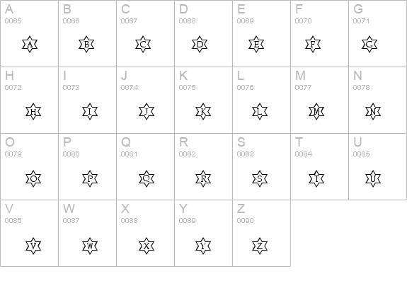 StarsOfDavid details - Free Fonts at FontZone.net