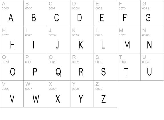 Street Corner Upper Narrow details - Free Fonts at FontZone.net