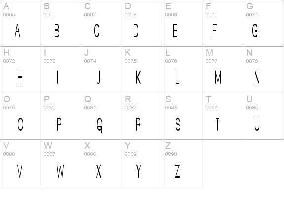 Street Corner Upper Narrower details - Free Fonts at FontZone.net