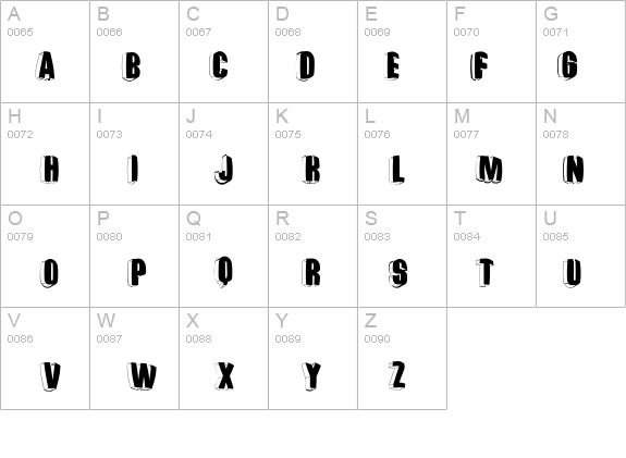 ThreeDimRightwardsRound details - Free Fonts at FontZone.net