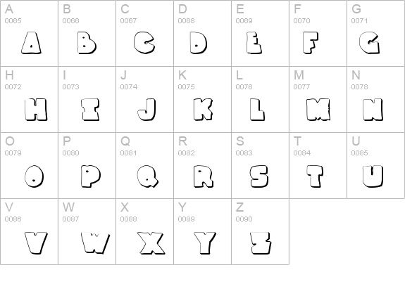 Thunder Thighs Shadow details - Free Fonts at FontZone.net