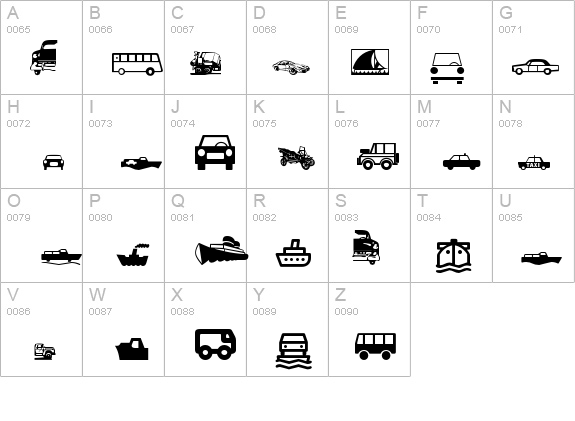 TransportationP01 details - Free Fonts at FontZone.net