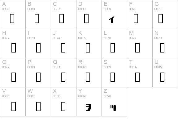 TYPEOUT2097 KAT details - Free Fonts at FontZone.net