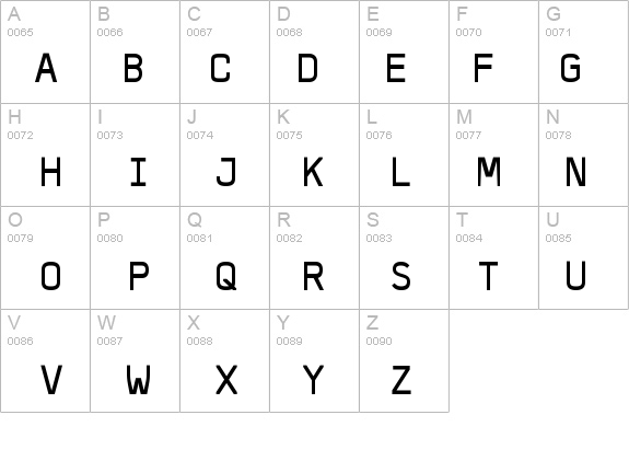 Typestar-OCR details - Free Fonts at FontZone.net