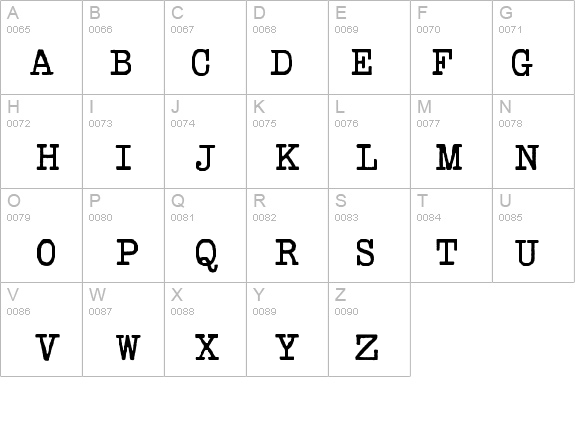 Typewriter-Display details - Free Fonts at FontZone.net