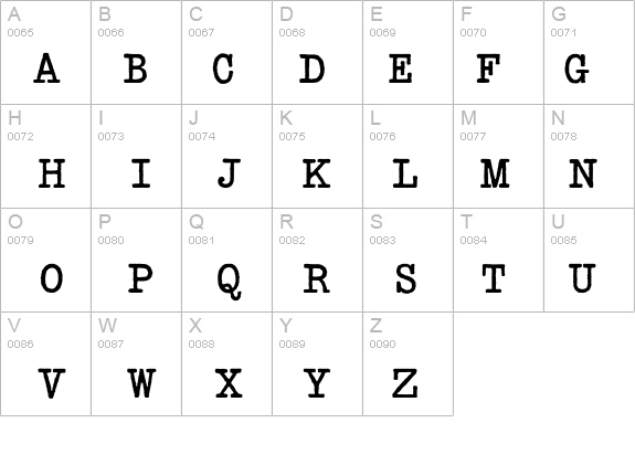 TypeWriterRomanConde details - Free Fonts at FontZone.net