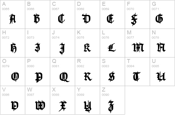 TypographerGotisch Schmuck Bold details - Free Fonts at FontZone.net