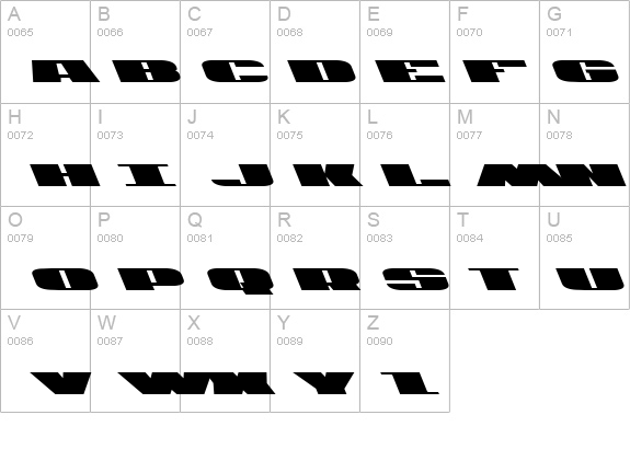 U.S.A. Leftalic details - Free Fonts at FontZone.net