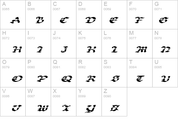 UberhÃ¶lme Lazar Expanded Italic details - Free Fonts at FontZone.net