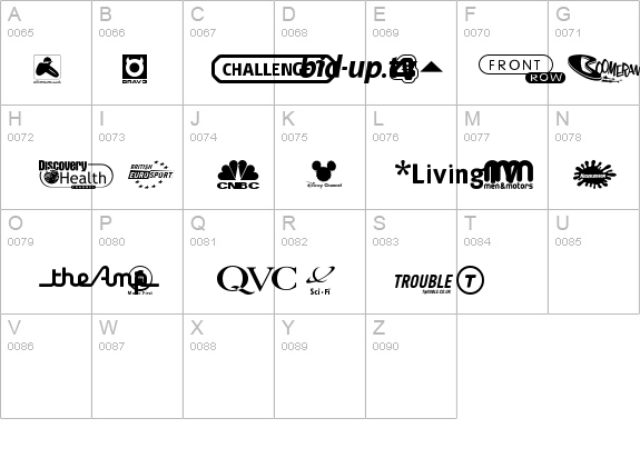 UK Digital TV Channel Logos details - Free Fonts at FontZone.net