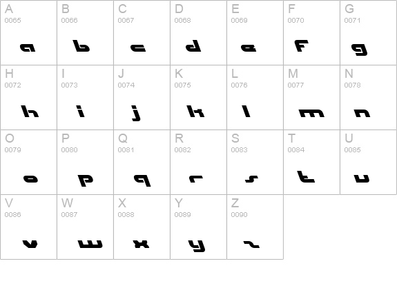 uni-sol left details - Free Fonts at FontZone.net