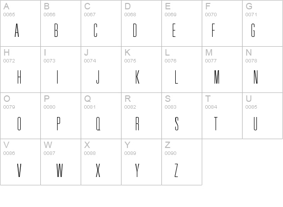 Univers LT 39 Thin Ultra Condensed details - Free Fonts at FontZone.net