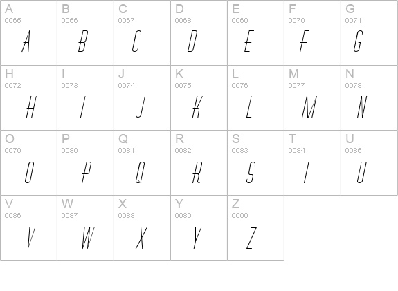 Wire-Extended Italic details - Free Fonts at FontZone.net