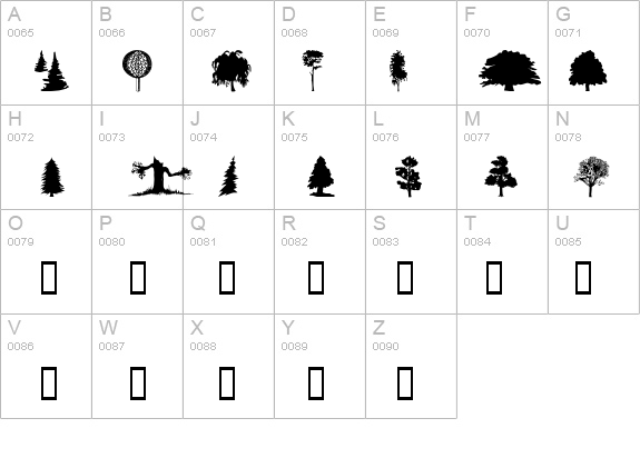 wmtrees1 details - Free Fonts at FontZone.net