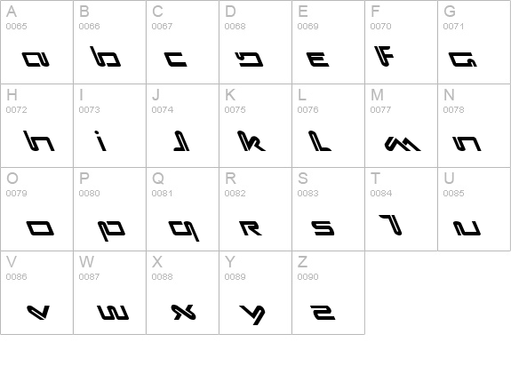 Xephyr Leftalic details - Free Fonts at FontZone.net