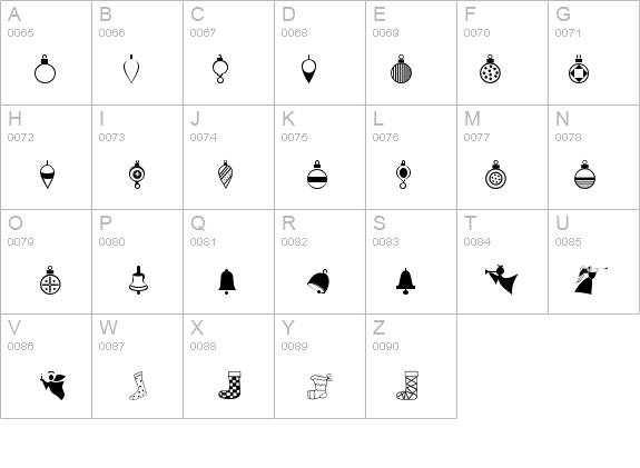 XmasDings details - Free Fonts at FontZone.net