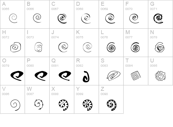 xspiralmental details - Free Fonts at FontZone.net