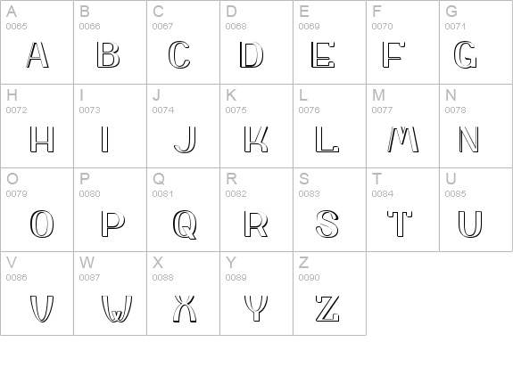 Yiggivoo Unicode 3D details - Free Fonts at FontZone.net