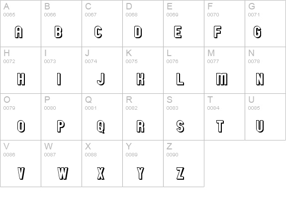 Zillah Modern Offset Outline details - Free Fonts at FontZone.net