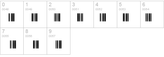 3 of 9 Barcode details - Free Fonts at FontZone.net