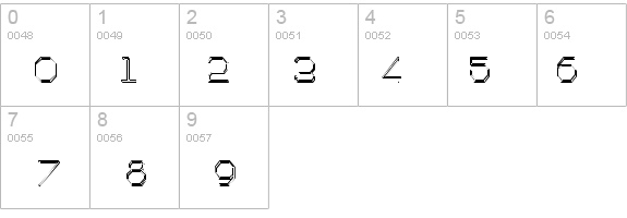 Artlook 3-D Narrow details - Free Fonts at FontZone.net