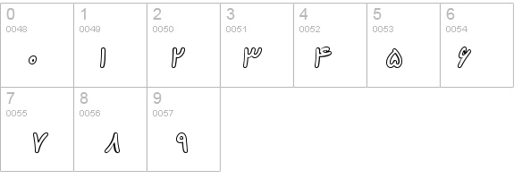 B Kamran Outline details - Free Fonts at FontZone.net