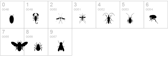 Insectile Solid details - Free Fonts at FontZone.net