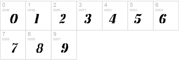 RubberStamp-Condensed Italic details - Free Fonts at FontZone.net