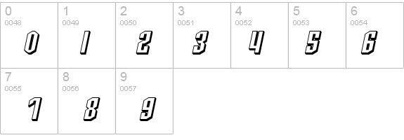 SF Archery Black Shaded Oblique details - Free Fonts at FontZone.net