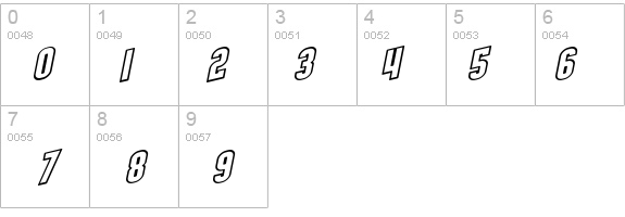 SF Obliquities Outline Bold details - Free Fonts at FontZone.net