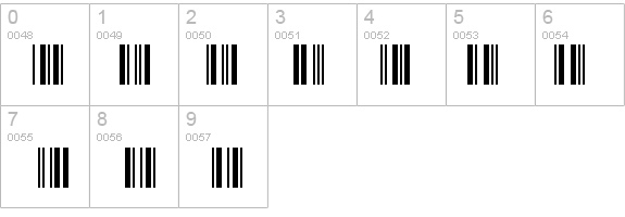 SKANDEMO Bar Code C39 Wide details - Free Fonts at FontZone.net