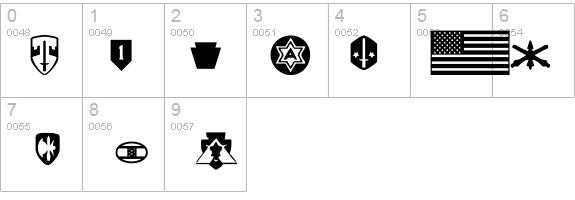 US Army details - Free Fonts at FontZone.net