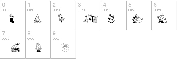 Xmas Clipart details - Free Fonts at FontZone.net
