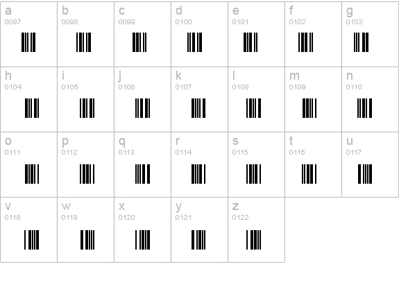 3 of 9 Barcode details - Free Fonts at FontZone.net