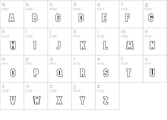 a_MeccanoOutline details - Free Fonts at FontZone.net