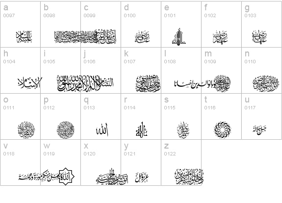 AGA Islamic Phrases details - Free Fonts at FontZone.net