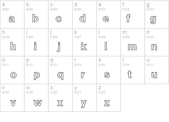 AgentOutlineDB Normal details - Free Fonts at FontZone.net