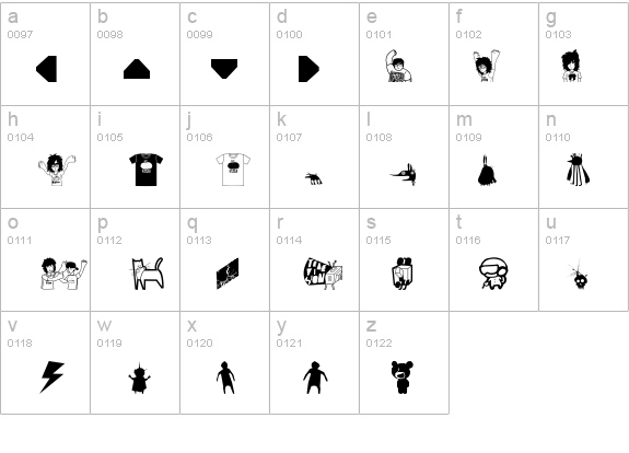 AI kelso D   is dingbat details - Free Fonts at FontZone.net