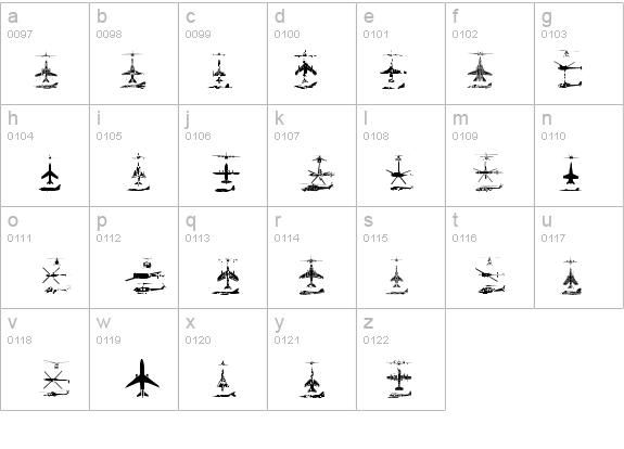 Aircraft details - Free Fonts at FontZone.net