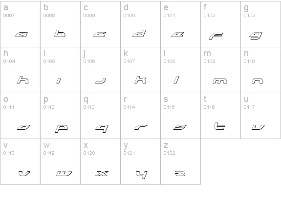 Alexis Lower Outline Italic details - Free Fonts at FontZone.net