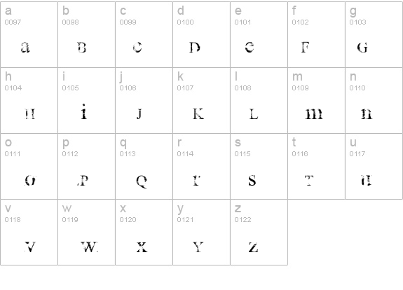 all used up details - Free Fonts at FontZone.net