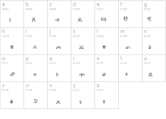 Alphabots details - Free Fonts at FontZone.net