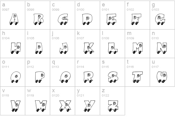 AlphaCar  details - Free Fonts at FontZone.net